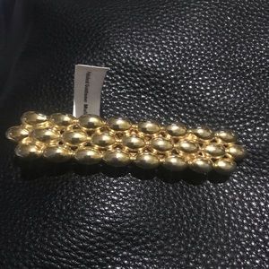 Polished Gold Metal Barrette Made in France